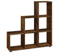 vidaXL Bibliothèque escalier Chêne fumé 107 cm Bois d'ingénierie Marron