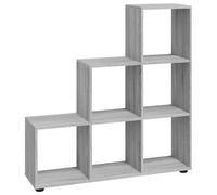 vidaXL Bibliothèque escalier Sonoma gris 107 cm Bois d'ingénierie