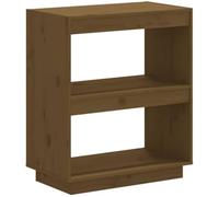 vidaXL Bibliothèque Etagère à Livres Armoire à Livres Armoire à Dossiers Organisateur de Maison Salon Marron Miel 60x35x71 cm Bois de Pin Massif