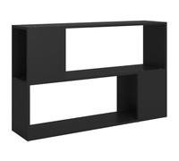 vidaXL Bibliothèque, Étagère à Livres avec Compartiment, Meuble à Livres avec Rangement Salon Salle de Séjour, Scandinave, Noir Bois d'Ingénierie