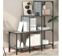 vidaXL Bibliothèque sonoma gris 92x30x102 cm bois ingénierie et métal