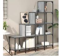 vidaXL Bibliothèque, Étagère à Livres avec Rangement, Meuble de Salon Bureau Chambre à Coucher, Industriel, Sonoma Gris Bois 845444