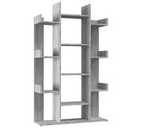 vidaXL Bibliothèque Étagère à Livres Meuble de Rangement Organisateur Salle de Séjour Maison Intérieur Sonoma Gris 86x25,5x140 cm Bois d'Ingénierie