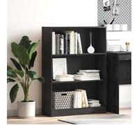 vidaXL Bibliothèque étagère chêne noir 80 x 24 x 109 cm - Bois d'ingénierie