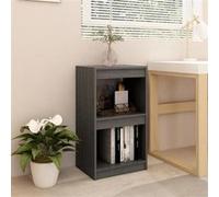 vidaXL Bibliothèque Bois de pin massif 40 x 30 x 71,5 cm Gris