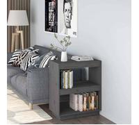 vidaXL Bibliothèque Gris 60x35x71 cm Bois de pin massif