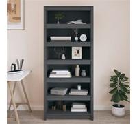 Bibliothèque Gris 80x35x183 cm Bois de pin massif821696
