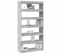 vidaXL Bibliothèque Gris béton 100 x 30 x 198 cm Bois d'ingénierie, Étagères de Bureau Modernes, Design rectangulaire, bibliothèque autoportante, Organisateur et décor pour la Maison