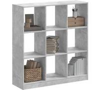 vidaXL Bibliothèque Gris béton 102x32x108 cm Bois d'ingénierie