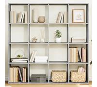 vidaXL Bibliothèque Gris Béton 137,5x29x137,5 cm