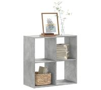 vidaXL Bibliothèque Gris béton 68,5x32x68,5 cm Bois d'ingénierie, étagère, étagère à Livres, Support de Livre, Armoire de Rangement