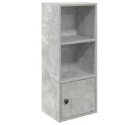 vidaXL Bibliothèque en bois d'ingénierie Gris béton 31x24x77 cm