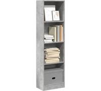 vidaXL Bibliothèque gris béton 40x24x143 cm bois d'ingénierie857786 Gris G