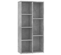 vidaXL Bibliothèque Meuble de rangement avec étagères, armoire à livres pour salon, gris béton