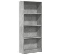 vidaXL Bibliothèque Gris béton 60x24x143 cm Bois d'ingénierie - Étagère à livres