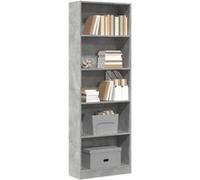 vidaXL Bibliothèque - Gris béton