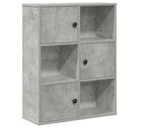 vidaXL Bibliothèque Gris béton 60x24x76,5 cm Bois d'ingénierie – Étagère à livres