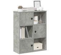 vidaXL Bibliothèque gris béton 60x24x76,5 cm bois d'ingénierie