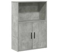 vidaXL Bibliothèque étagère gris béton 60x24x85 cm en bois d'ingénierie