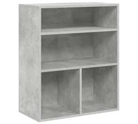 vidaXL Bibliothèque armoire de rangement Gris béton 60x30x71,5 cm Bois d'ingénierie