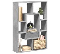 vidaXL Bibliothèque gris béton 63x20x90 cm