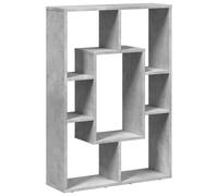 vidaXL Bibliothèque Gris béton 63x20x90 cm Bois d'ingénierie, étagère de rangement