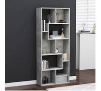 vidaXL Bibliothèque Gris béton 67x24x161 cm Bois d'ingénierie 801881