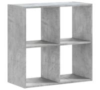 vidaXL Bibliothèque Gris béton 68,5x32x68,5 cm Bois d'ingénierie - Étagère de rangement