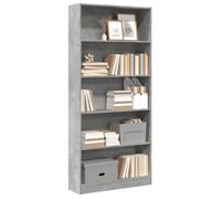 vidaXL Bibliothèque en bois d'ingénierie gris béton 80x24x176 cm