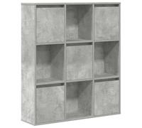 vidaXL Bibliothèque Gris béton – Étagère à livres en bois d'ingénierie 89x24x101,5 cm
