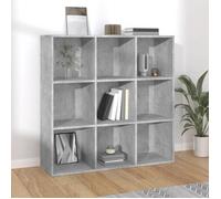 vidaXL Bibliothèque Gris béton 98x30x98 cm Aggloméré