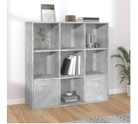 vidaXL Bibliothèque Gris béton 98x30x98 cm Bois d’ingénierie 801120