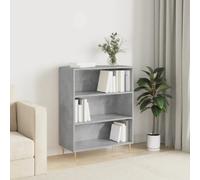 vidaXL Bibliothèque gris béton bois d'ingénierie métal