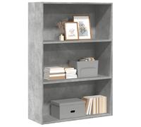 vidaXL Bibliothèque Gris béton Bois ingénierie