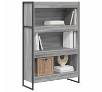 vidaXL Bibliothèque Gris Sonoma 80 x 30 x 121 cm Bois d'ingénierie, Bibliothèque rectangulaire, Rangement Industriel, Moderne, Gain de Place pour déco contemporaine