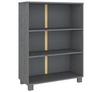 vidaXL Bibliothèque HAMAR en pin massif Gris foncé 85x35x112 cm