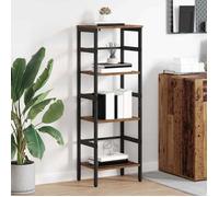 Vidaxl Bibliothèque industrielle 40 x 29,5 x 115 cm en bois d'ingénierie et acier - Marron/Noir