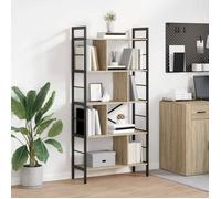 VIDAXL Bibliothèque industrielle Chêne Sonoma 75 x 30 x 156 cm - 9 étagères