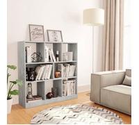 vidaXL Bibliothèque, Meuble de Rangement avec Compartiment, Armoire à Livres Salon Salle de Séjour Intérieur, Moderne, Gris 800175