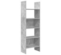 vidaXL Bibliothèque Meuble de rangement 60x35x180 cm Bois d'ingénierie Gris béton