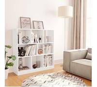 vidaXL Étagère à livres 8 grands compartiments – Murale en panneaux de particules – Blanc