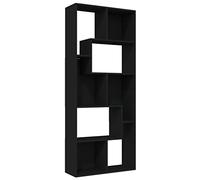 vidaXL Bibliothèque, Meuble de Rangement avec Compartiment, Armoire à Livres Salon Salle de Séjour Intérieur, Noir Bois d’Ingénierie