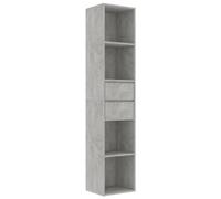 vidaXL Bibliothèque, Meuble de Rangement avec Étagère, Armoire à Livres Salon Salle de Séjour Intérieur, Gris Béton Bois d’Ingénierie