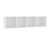 vidaXL Bibliothèque/Meuble TV, Armoire de Télévision avec Compartiment, Étagère à Livres de Salon Salle de Séjour Intérieur, Moderne, Blanc