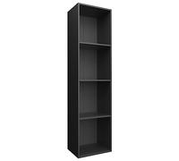 vidaXL Bibliothèque/Meuble TV, Armoire de Télévision avec Compartiment, Étagère à Livres de Salon Intérieur, Moderne, Blanc Bois d’Ingénierie