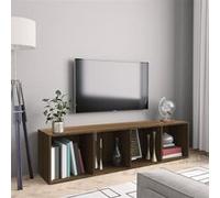 vidaXL Bibliothèque / Meuble TV 815272 – Chêne marron 143x30x36 cm, bois d'ingénierie