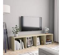VIDAXL Bibliothèque/Meuble TV Chêne Sonoma