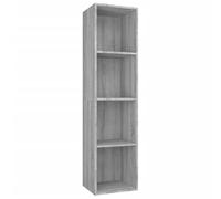 vidaXL Bibliothèque/Meuble TV Étagère à Livres Meuble de Rangement Salle de Séjour Maison Intérieur Sonoma Gris 36x30x143 cm Bois d'Ingénierie