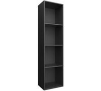 vidaXL Bibliothèque/Meuble TV 36 x 30 x 143 cm Noir Aggloméré