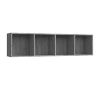 vidaXL Bibliothèque Meuble TV Sonoma gris Étagère murale 143×30×36 cm Bois d'ingénierie